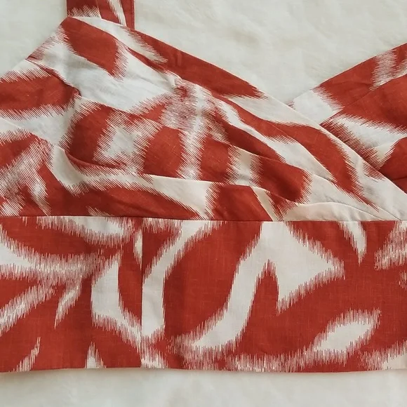 Banana Republic womens linen blend cropped crossover tank sz 18 - Picture 7 of 7